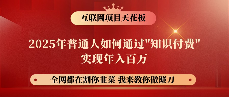 网创项目终点站-镰刀训练营超级IP合伙人，25年普通人如何通过“知识付费”年入百万-唯聚网络
